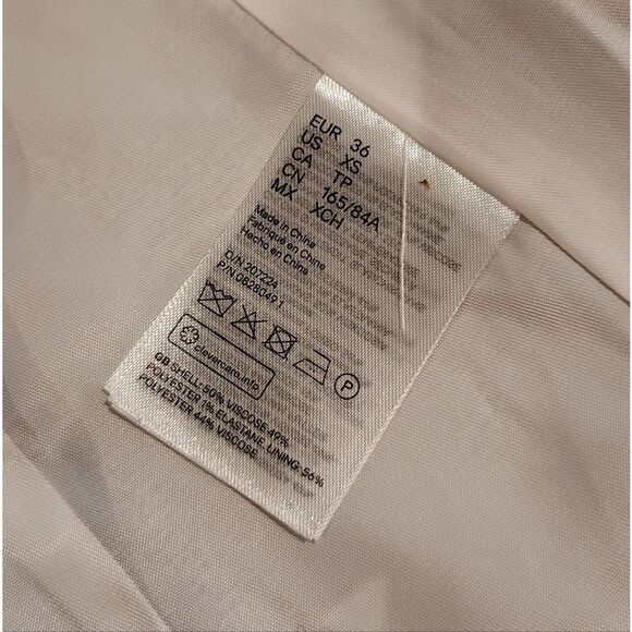 H&M Light Gray Women's Blazer Size Xsmall 3/4 Scrunch Sleeve - Picture 12 of 16